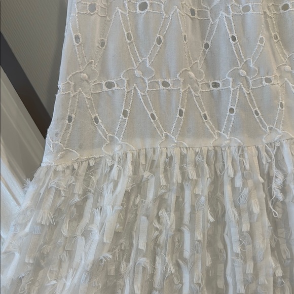 Zara Cream Tiered Maxi Dress Spaghetti Strap - Picture 5 of 6